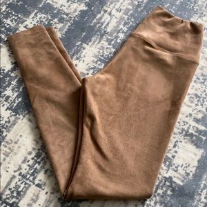 Vegan suede leggings